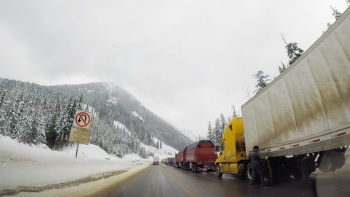 Car Drive from Hope to Merritt on the Coquihalla Highway