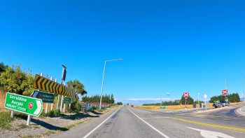 Driving-from-Ashburton-to-Glenavy-on-New-Zealand-State-Highway-One