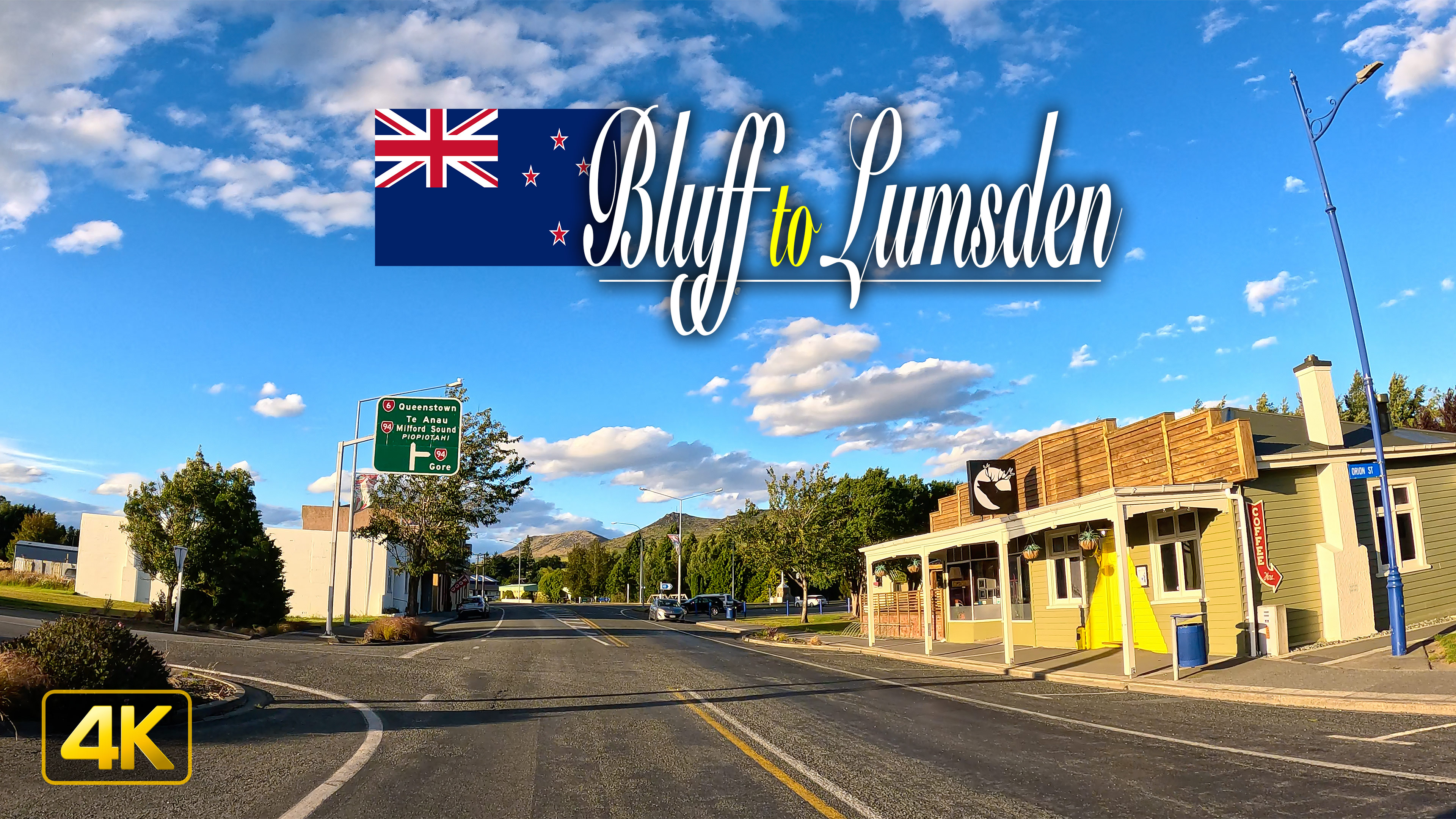 Driving from Bluff to Lumsden on New Zealand's South Island