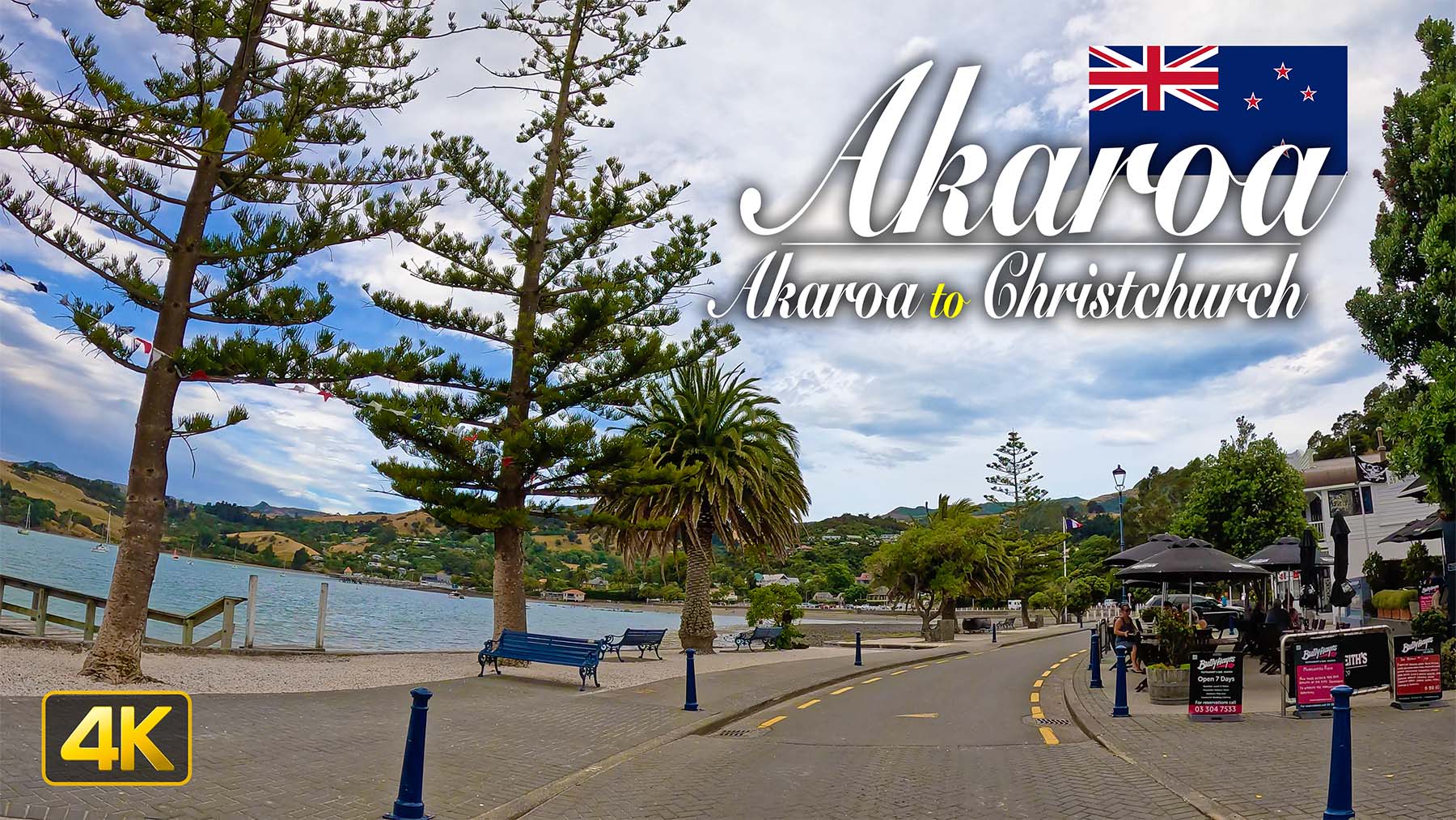 Akaroa, New Zealand • Driving from Akaroa to Christchurch on New Zealand's South Island