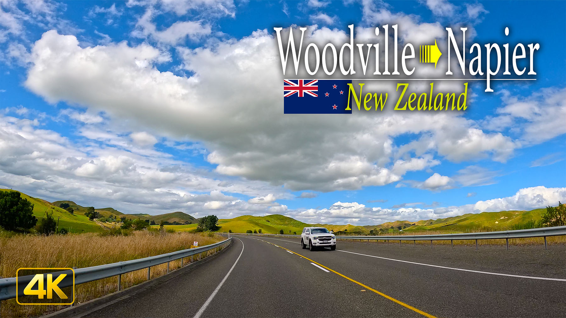 Scenic POV Drive from Woodville to Napier on New Zealand's North Island