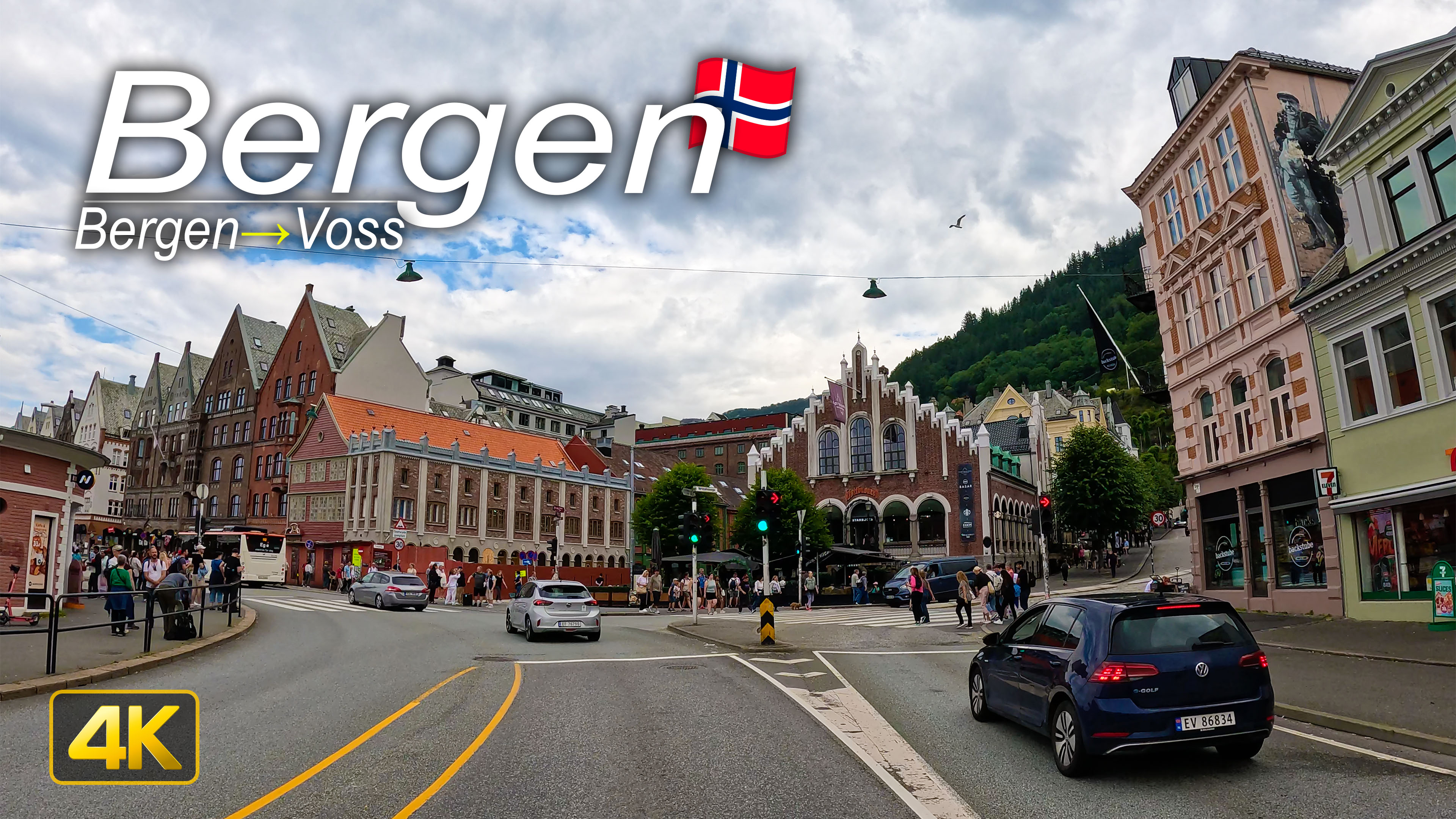 Driving from Bergen to Voss, Norway