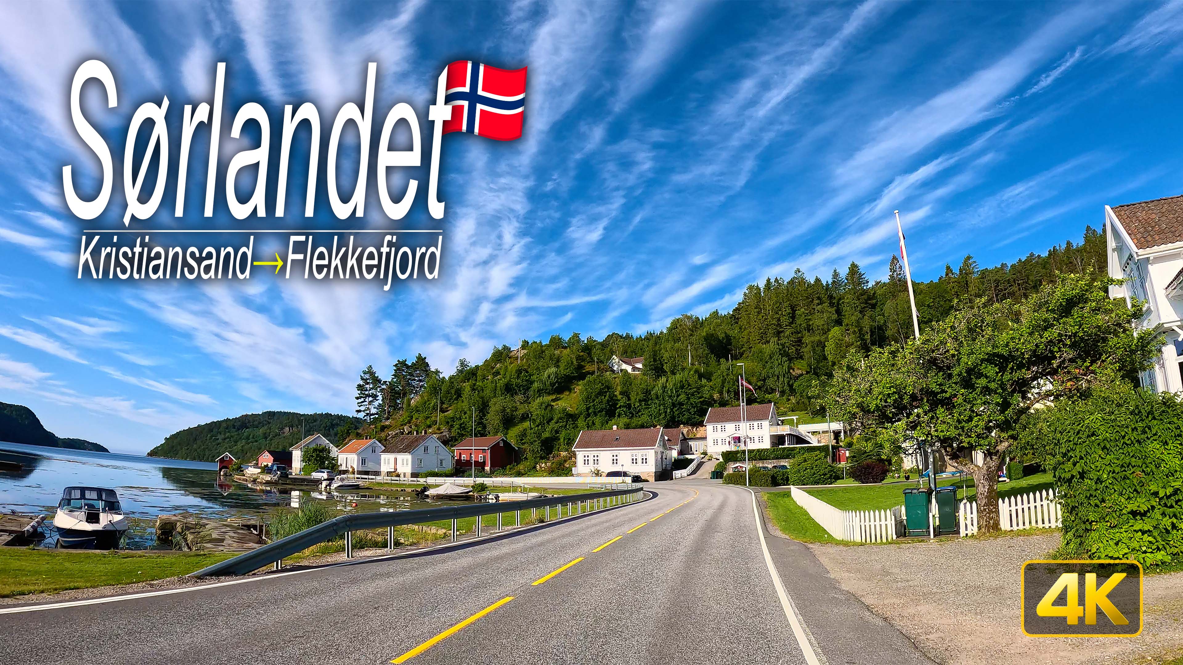 Driving from Kristiansand to Flekkefjord - Norway