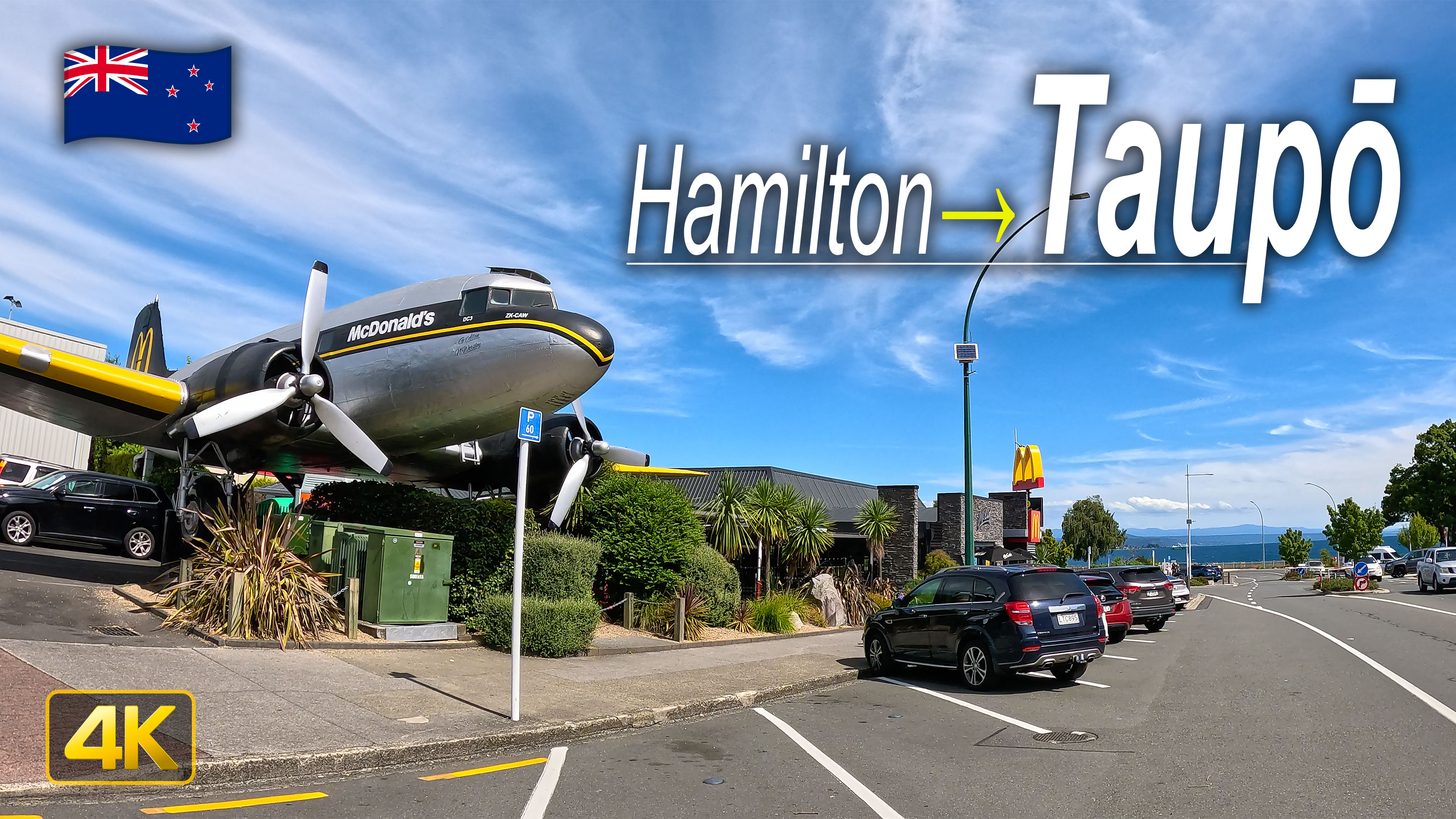 Driving from Hamilton to Taupō on New Zealand's North Island
