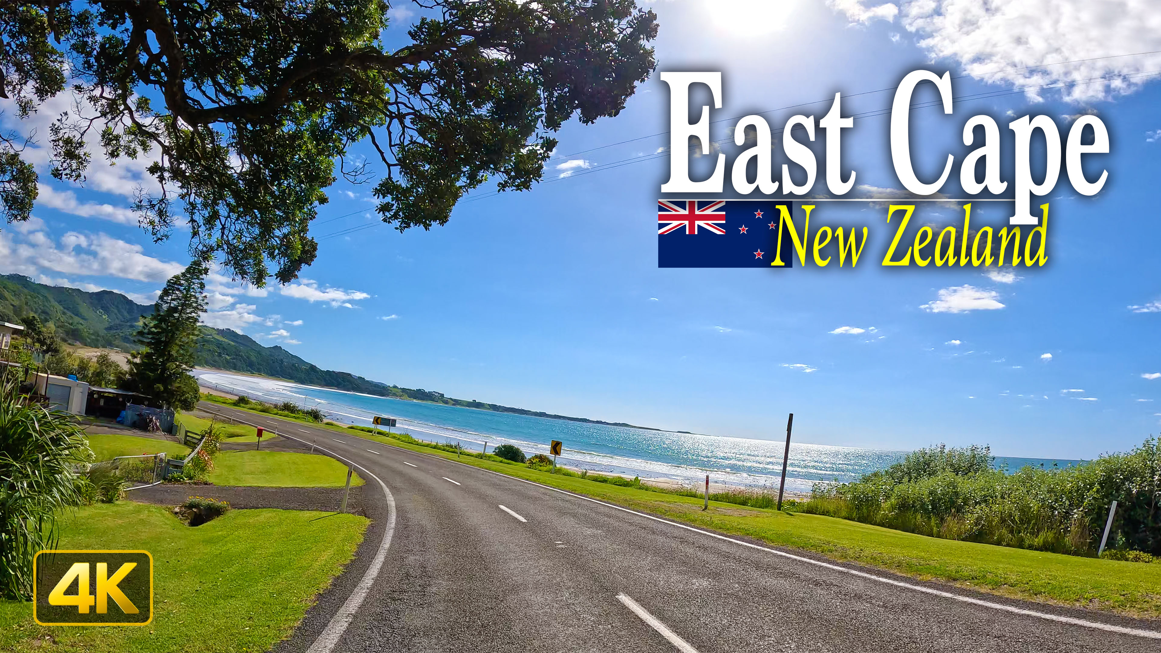 Driving from Te Araroa to Te Kaha on New Zealand's North Island