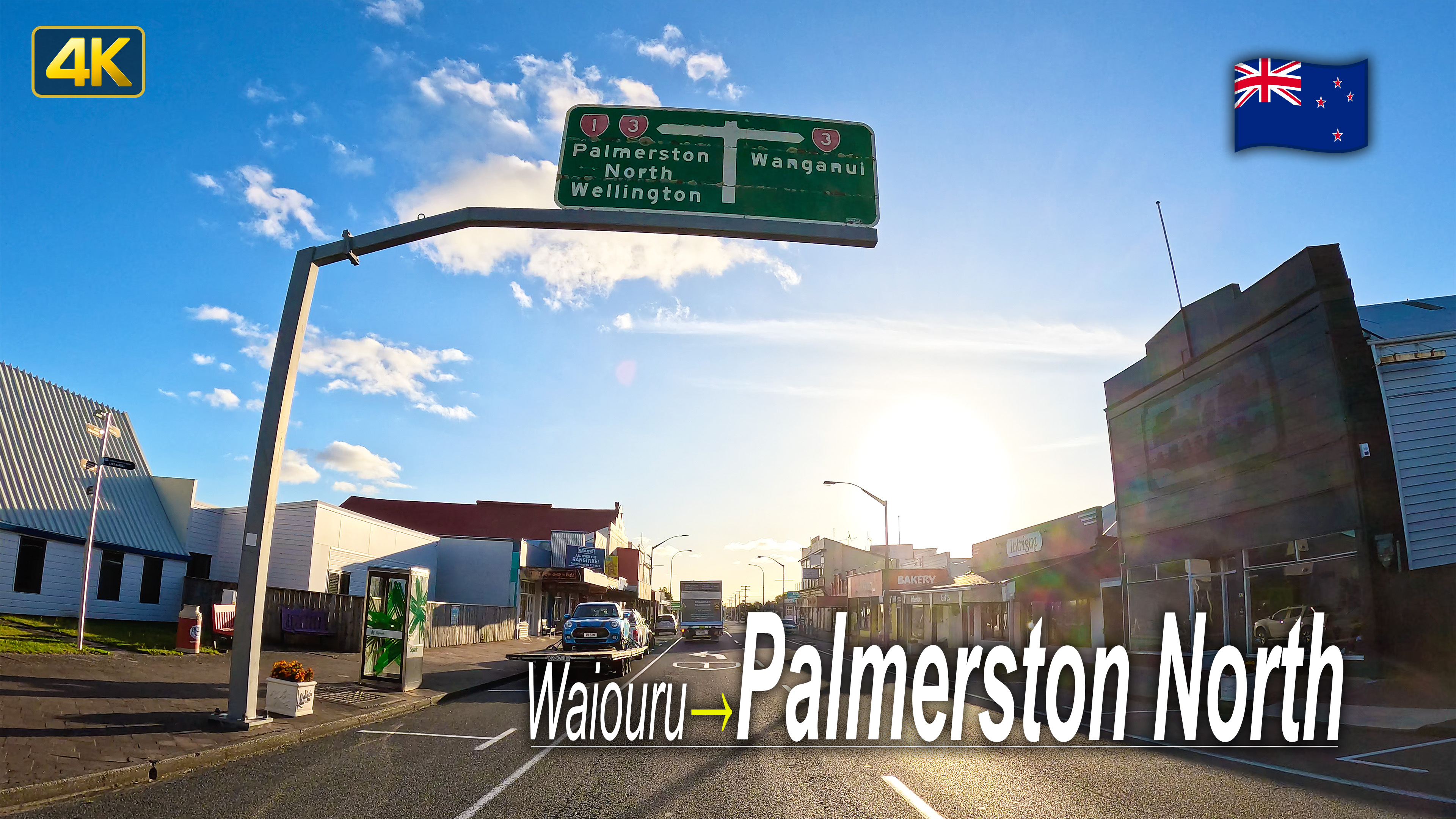 Driving from Waiouru to Palmerston North on New Zealand's North Island