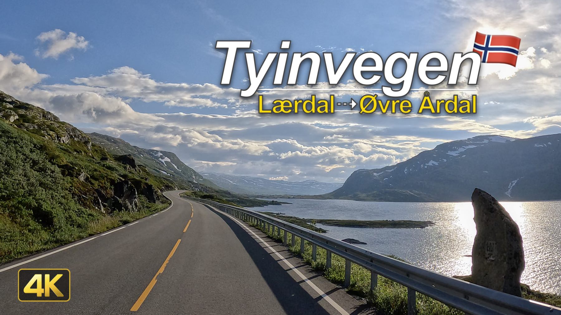Driving Lærdal to Øvre Årdal via Tyinvegen , Norway